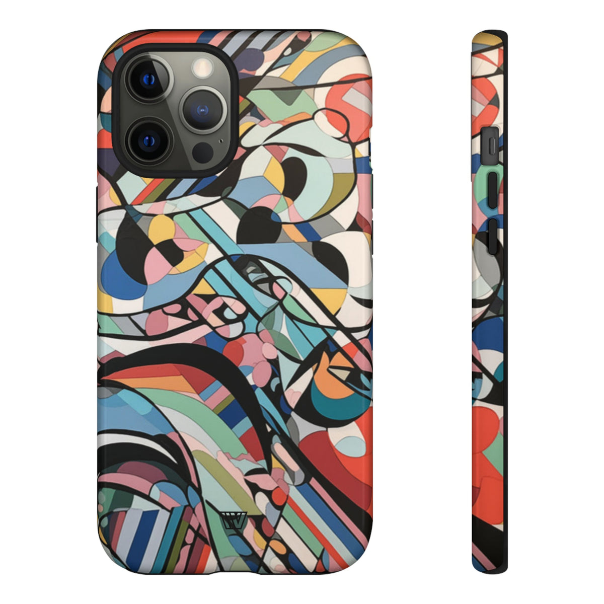 Abstract Mural Tough Phone Case Dual-Layer Protection
