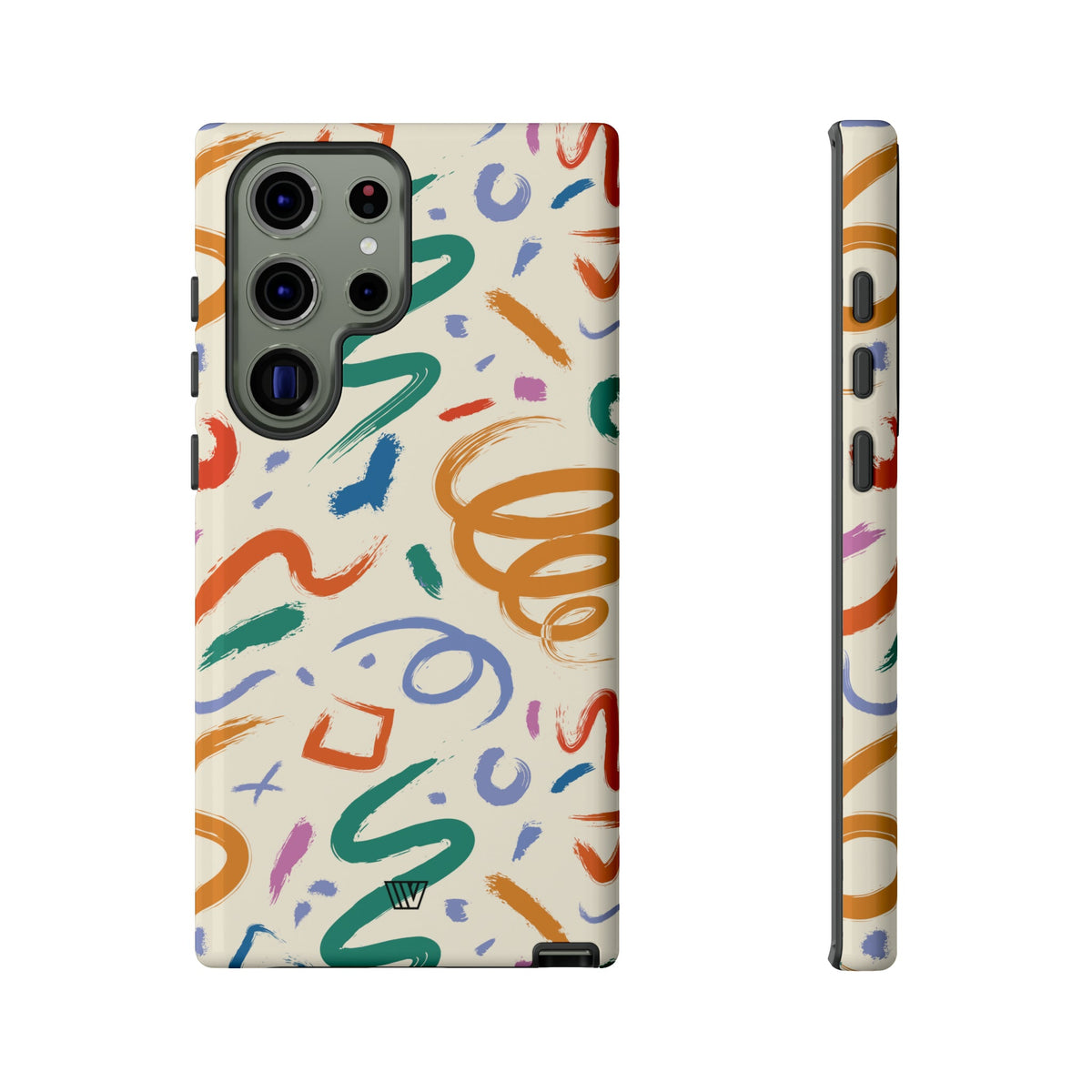 Doodle Brush Strokes Tough Phone Case