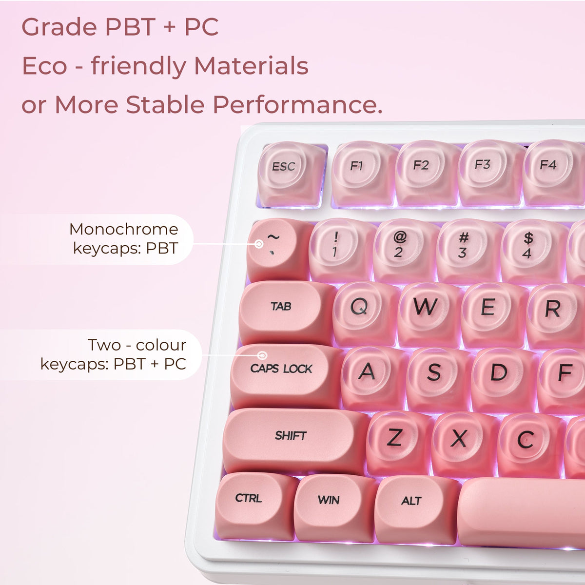 XVX Pink Blush HOA Profile 132-Key Keycap Set