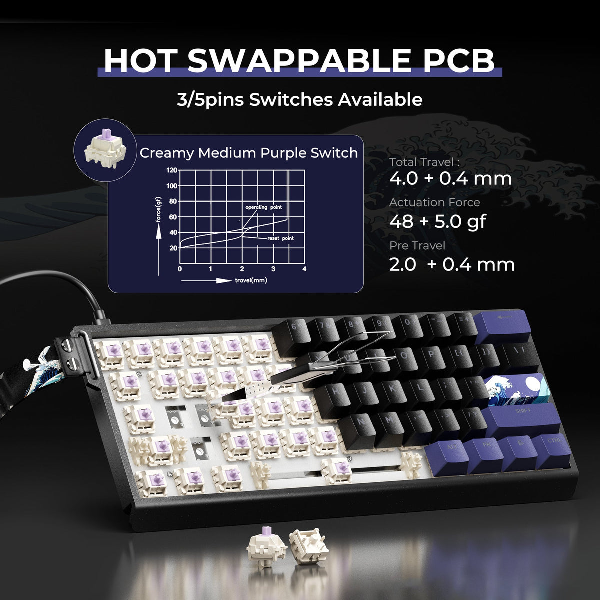 XVX H61 60% Aluminum Wired Mechanical Keyboard XVX