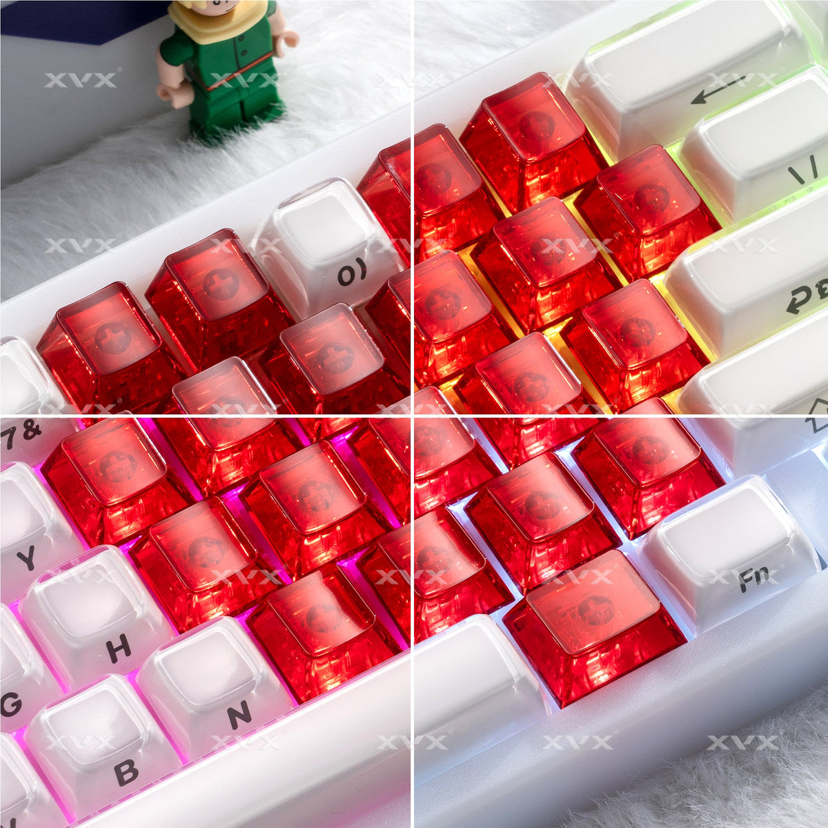 Cherry Profile 21-Key Artisan Keycap Set XVX Fizz Heart Series