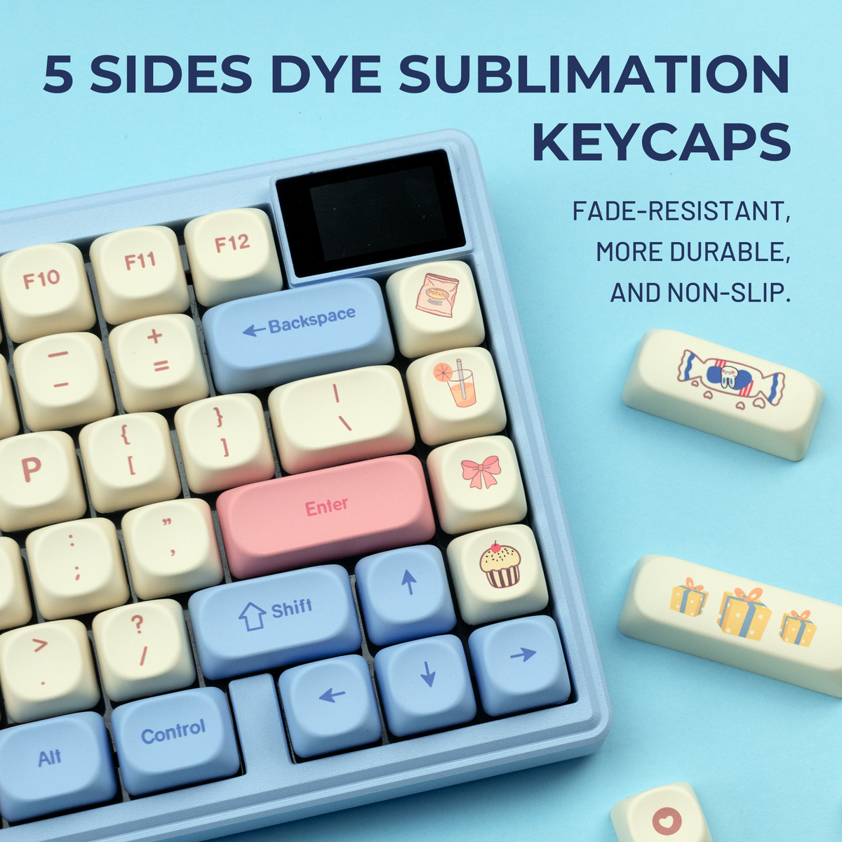 XVX Rainbow Candy MOA Profile 143-Key PBT Keycap Set