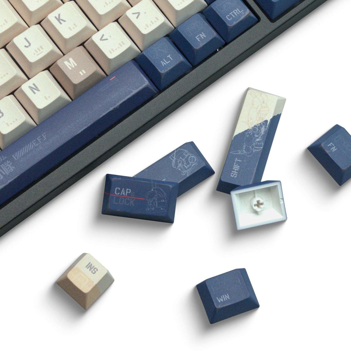 Damaged Mecha Cherry Profile 143-Key Keycaps Full Set XVX