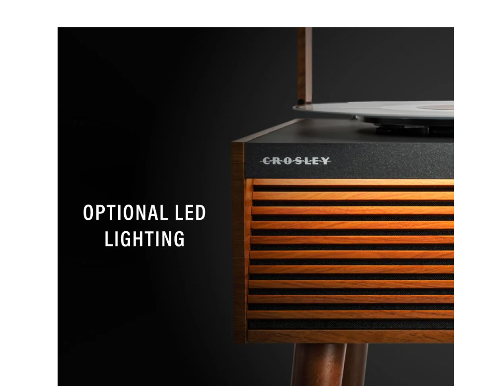 Crosley CR6237A Dean 3-Speed Bluetooth Record Player Natural With Legs-NEW