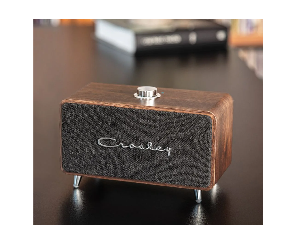 Crosley CR3049A Stanza Portable Bluetooth Speaker -Walnut -NEW