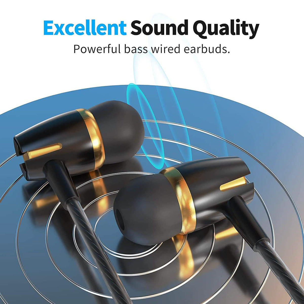 Microphone Wired Earbuds Isolating In-Ear Headphones 5-Pack