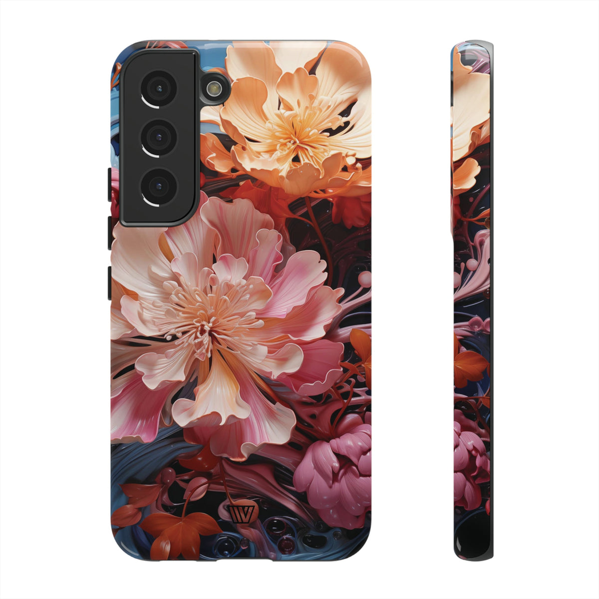 Paint Swirl Flowers Tough Phone Case