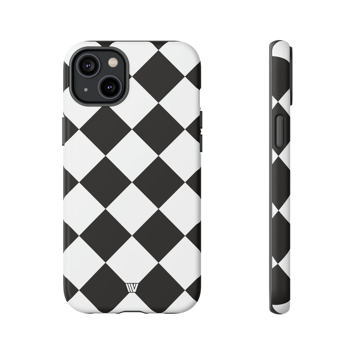 Black & White Diamond Tough Phone Case Dual-layer Protection