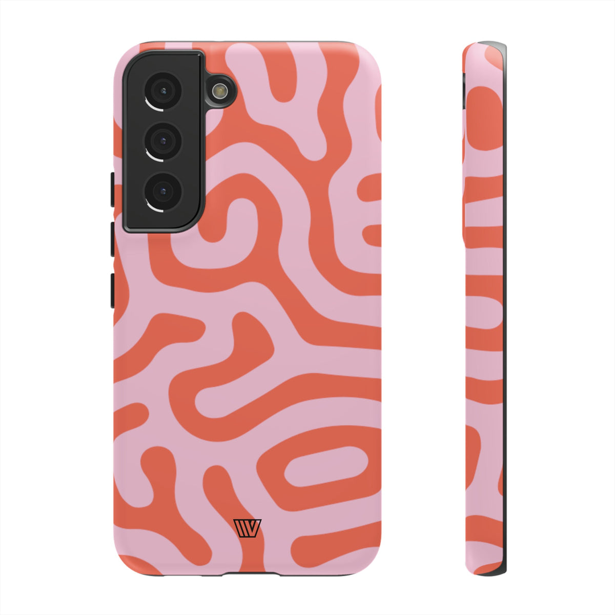 Tough Phone Case Dual-Layer Protection CORAL ORGANIC LINES