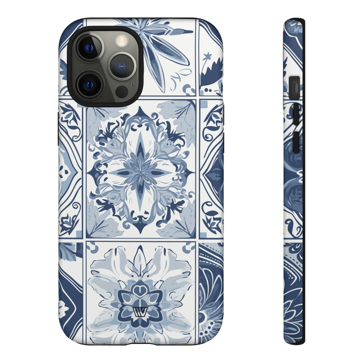 Blue White Tile Tough Impact-Resistant Phone Case