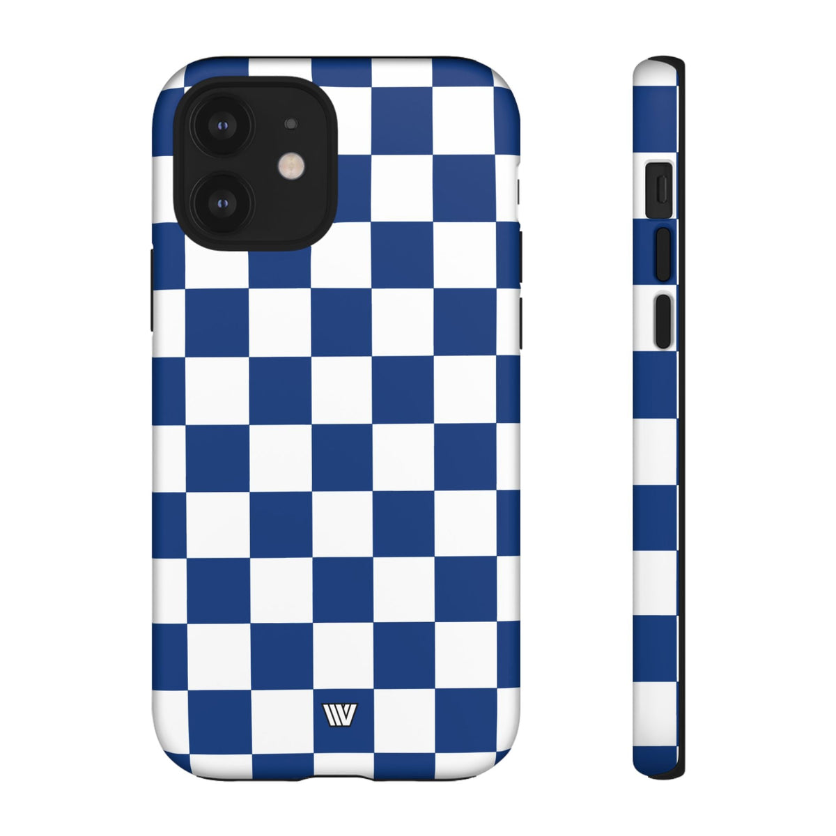 Blue White Checkerboard Tough Phone Case