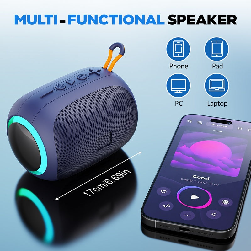 JYX L5 IPX7 Waterproof Portable Bluetooth Speaker with LED Light