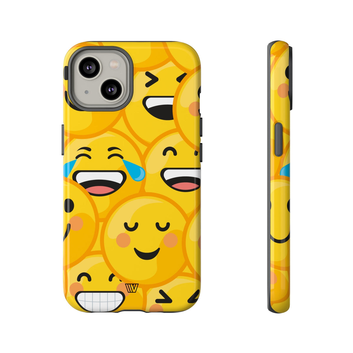 Tough Phone Case Impact-Resistant Dual-Layer Polycarbonate EMOJI FACES