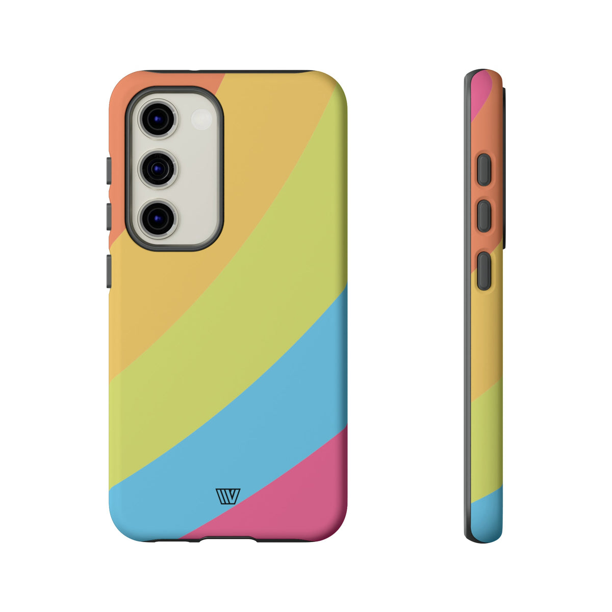 Neon Rainbow Tough Phone Case Dual-Layer Protective Shell