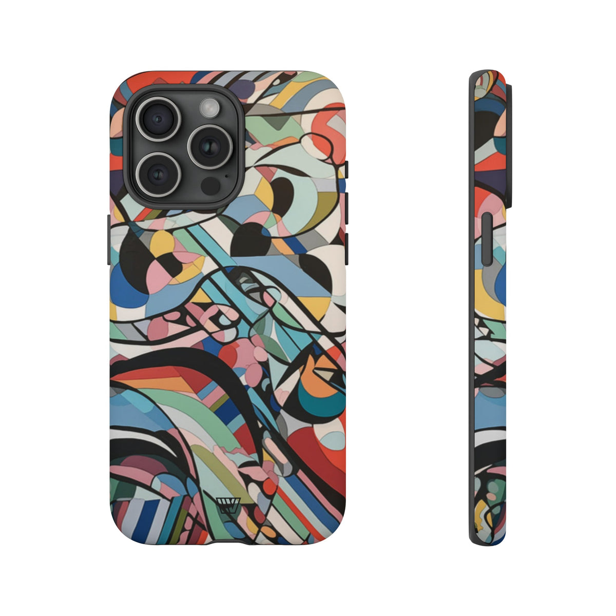 Abstract Mural Tough Phone Case Dual-Layer Protection