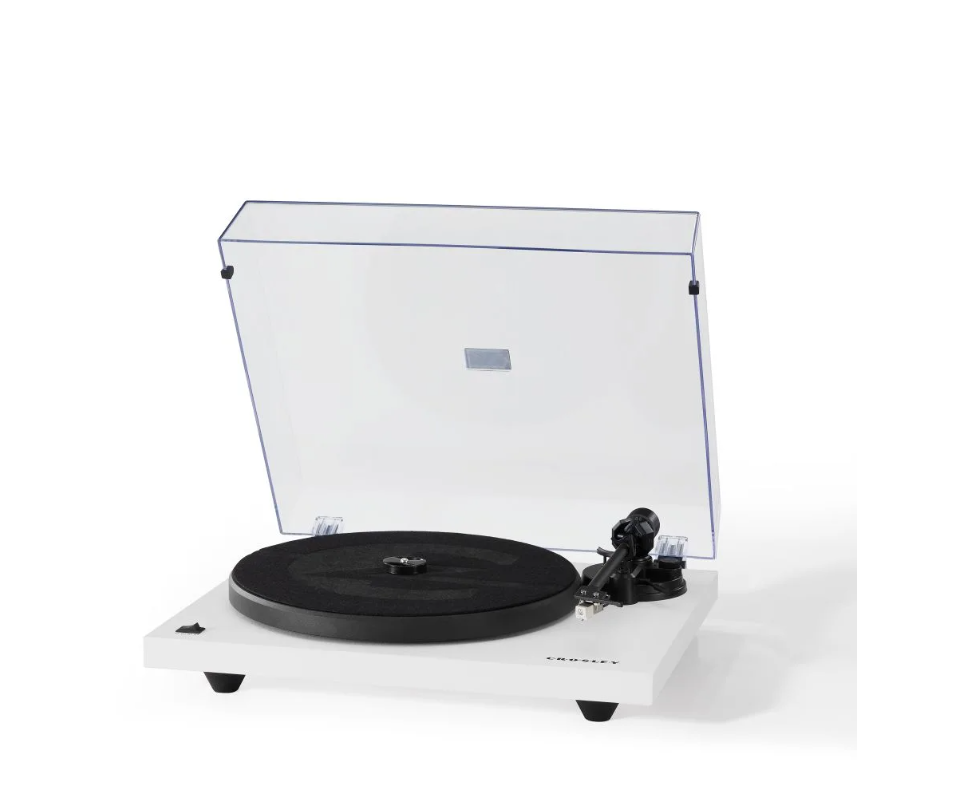 Crosley C6B Belt-Drive Bluetooth Turntable with Adjustable Tone Arm - White-NEW