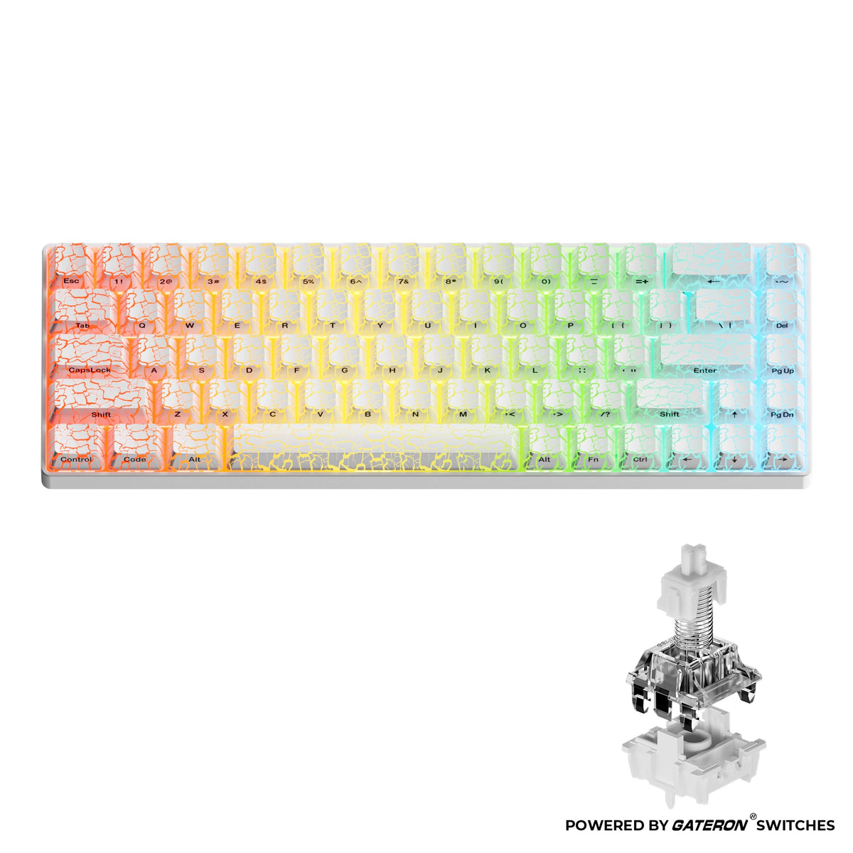 Rapid Trigger Hall Effect 68% Wired Magnetic Gaming Keyboard XVX HE68