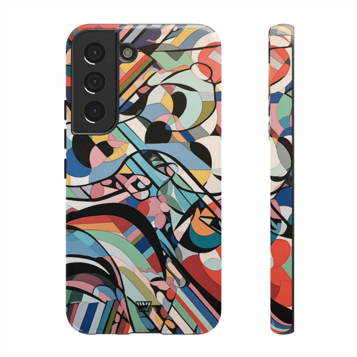 Abstract Mural Tough Phone Case Dual-Layer Protection