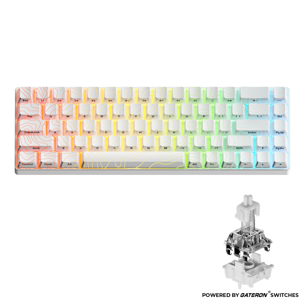 Rapid Trigger Hall Effect 68% Wired Magnetic Gaming Keyboard XVX HE68