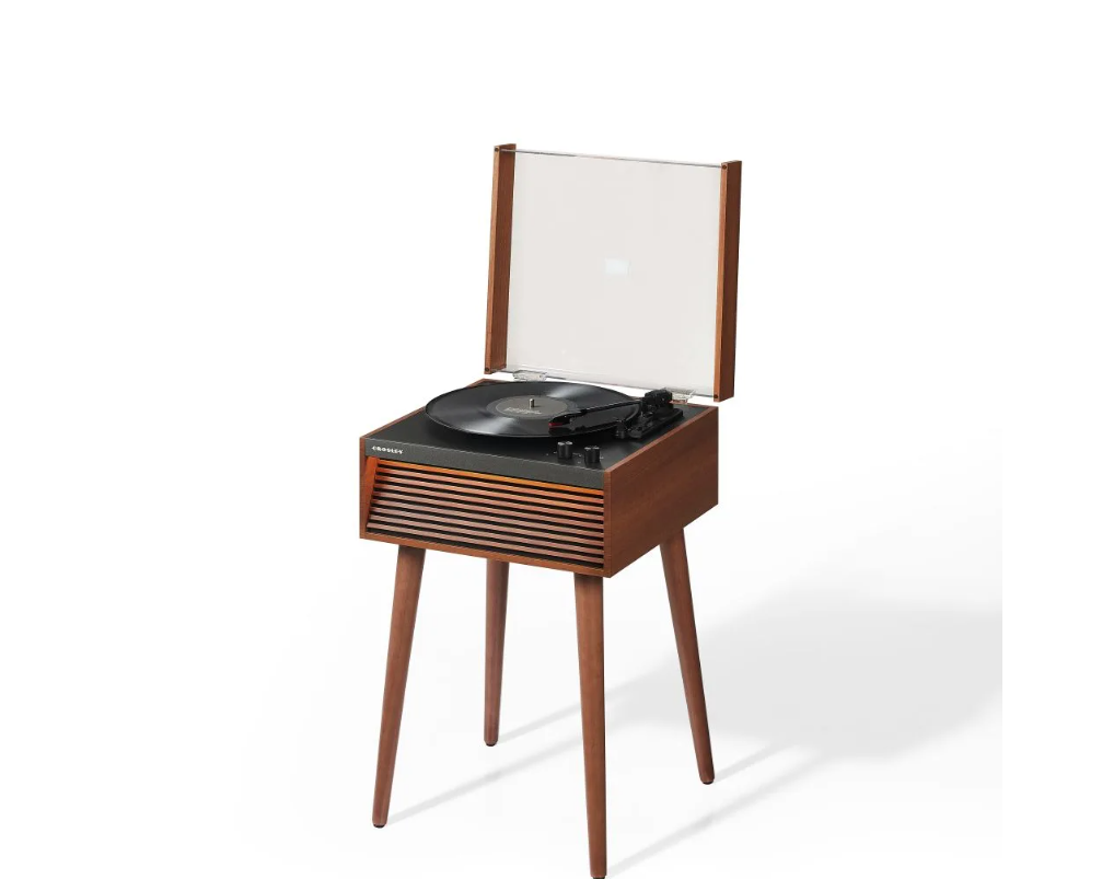 Crosley CR6237A Dean 3-Speed Bluetooth Record Player Natural With Legs-NEW