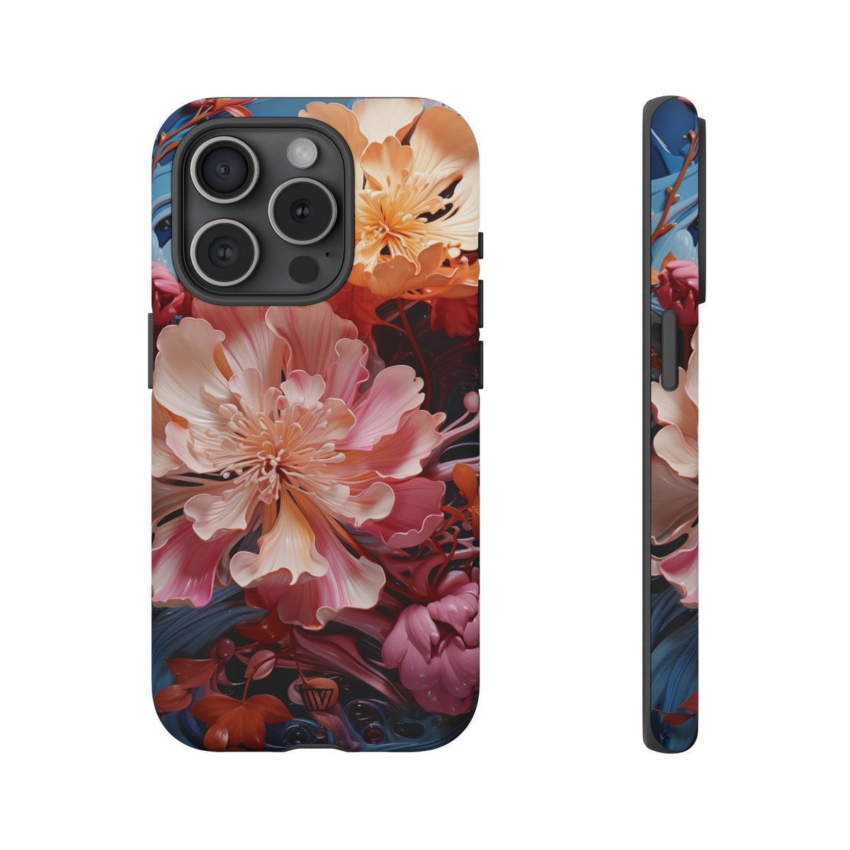 Paint Swirl Flowers Tough Phone Case