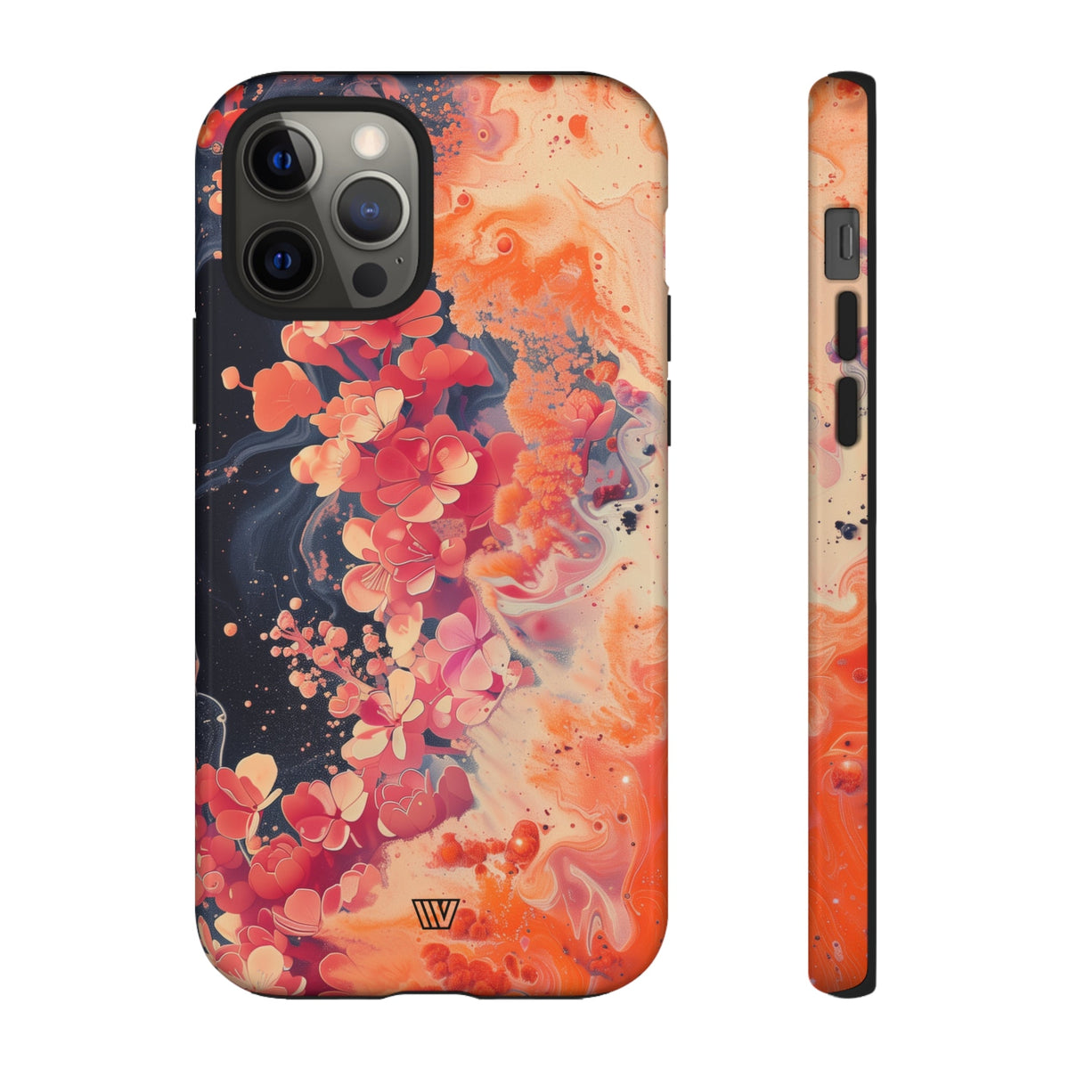Tough Phone Case Dual-Layer Protection Phone Case WAVE OF FLOWERS