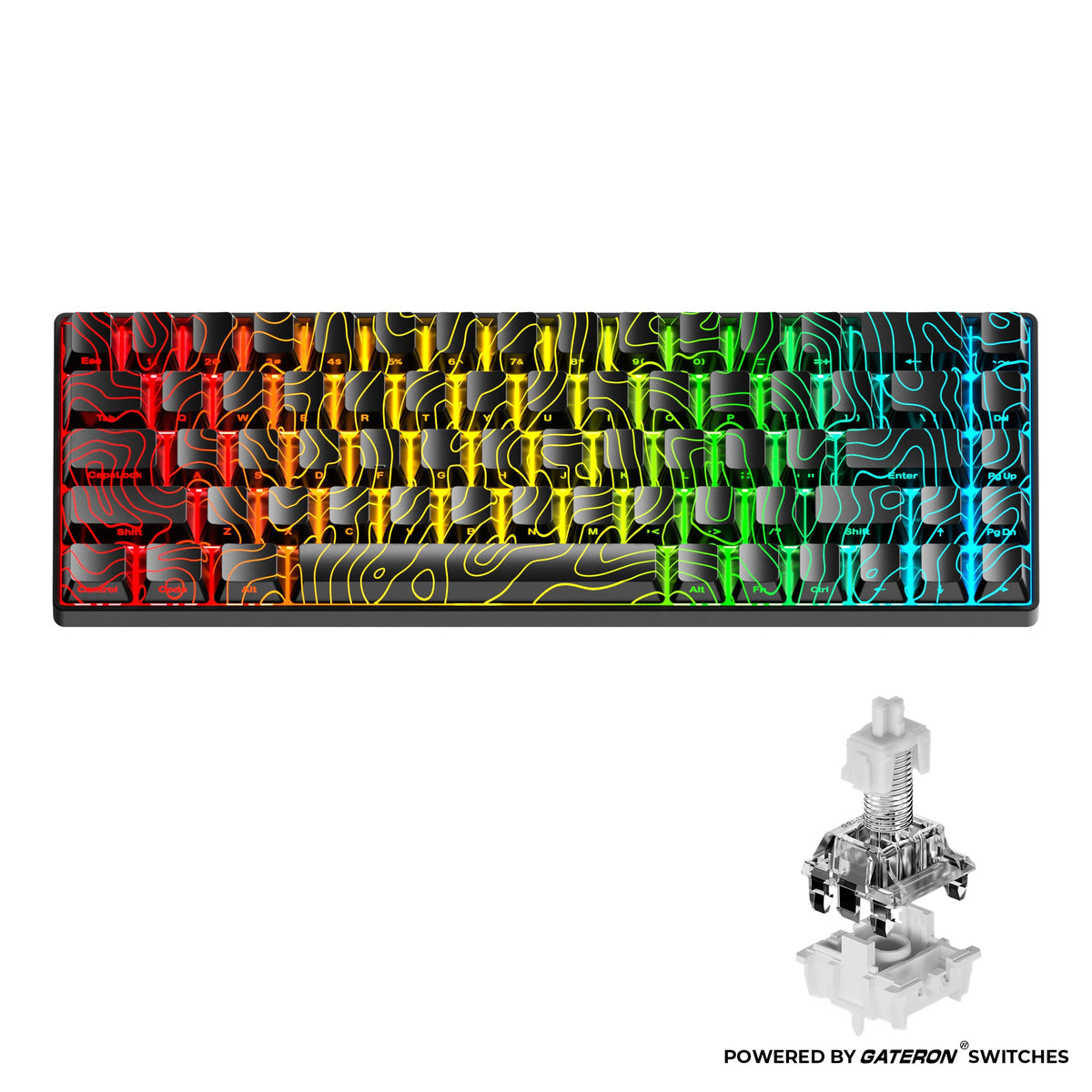 Rapid Trigger Hall Effect 68% Wired Magnetic Gaming Keyboard XVX HE68
