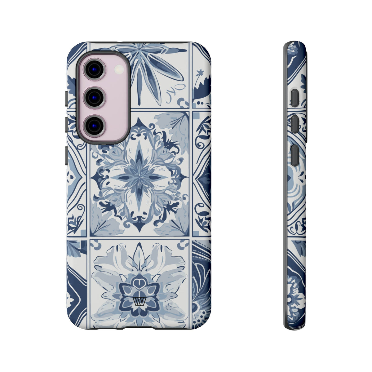 Blue White Tile Tough Impact-Resistant Phone Case