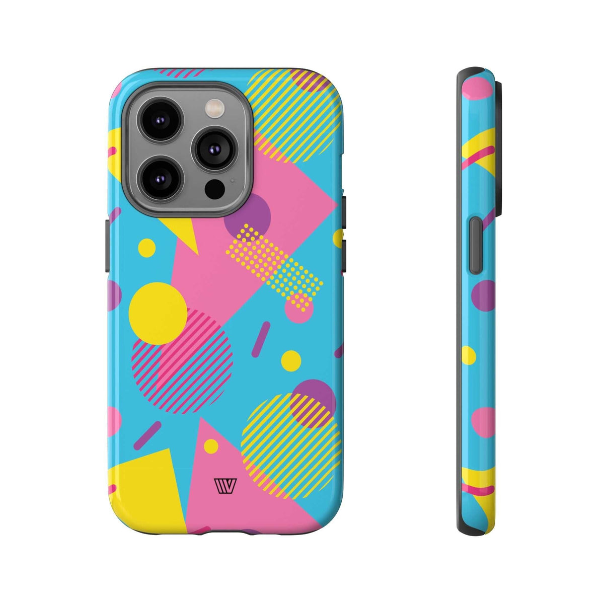 Retro Pattern Light Blue Tough Phone Case
