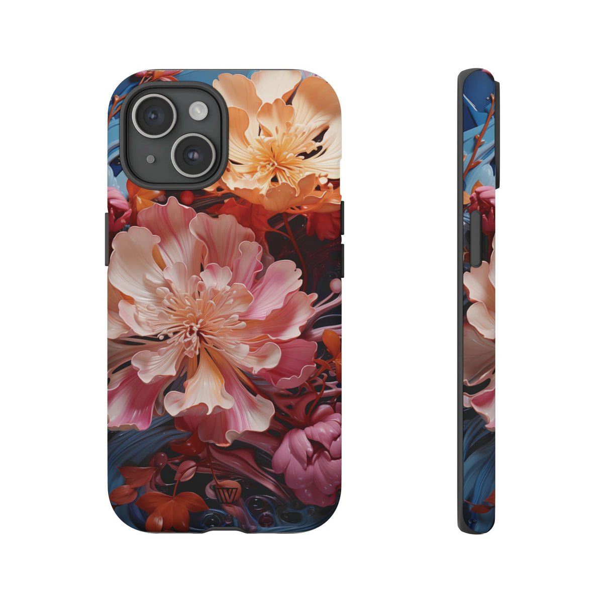 Paint Swirl Flowers Tough Phone Case