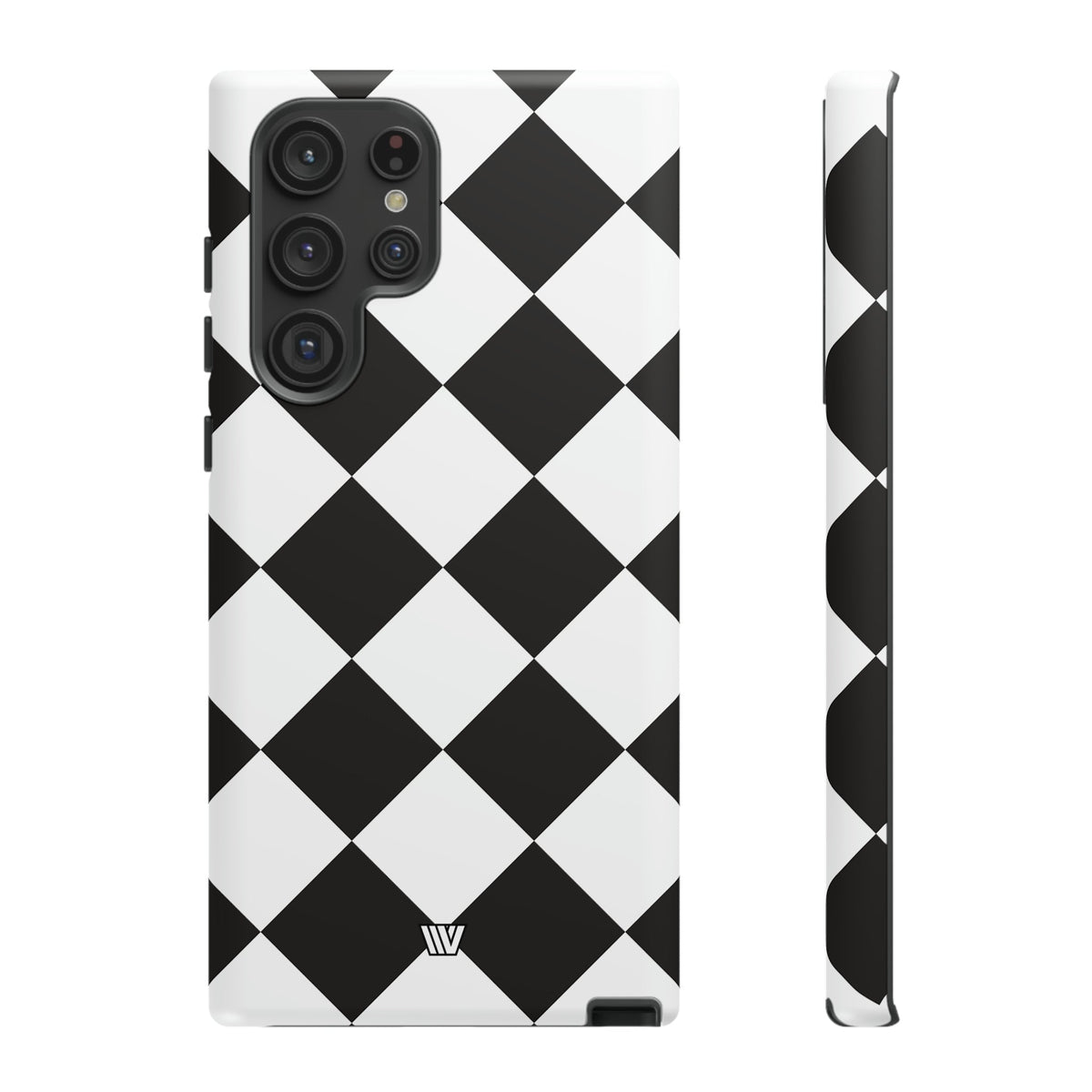 Black & White Diamond Tough Phone Case Dual-layer Protection