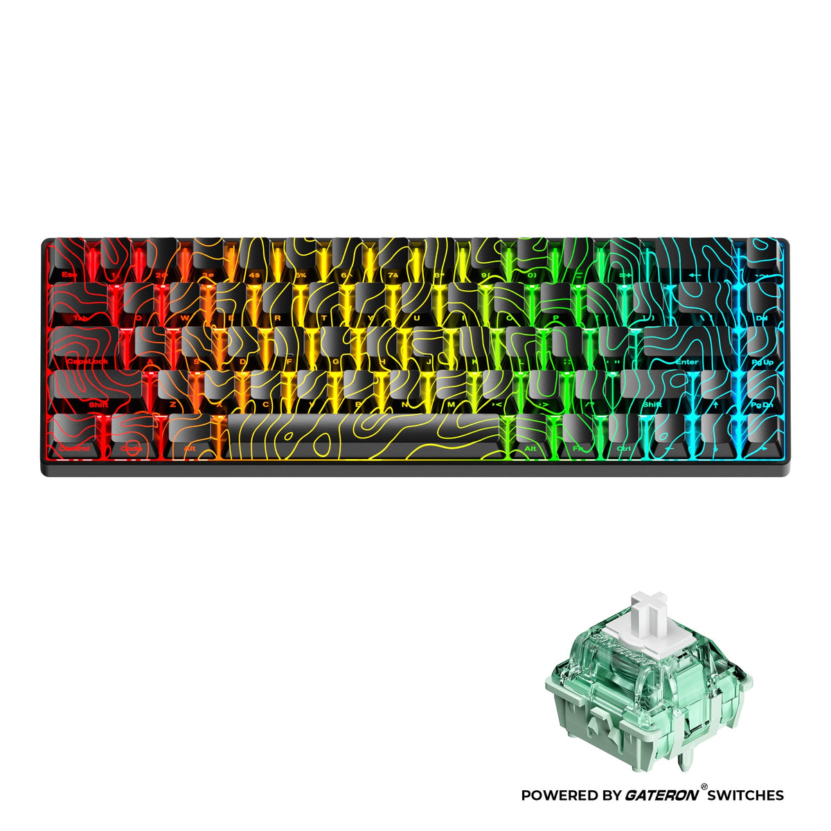 Rapid Trigger Hall Effect 68% Wired Magnetic Gaming Keyboard XVX HE68