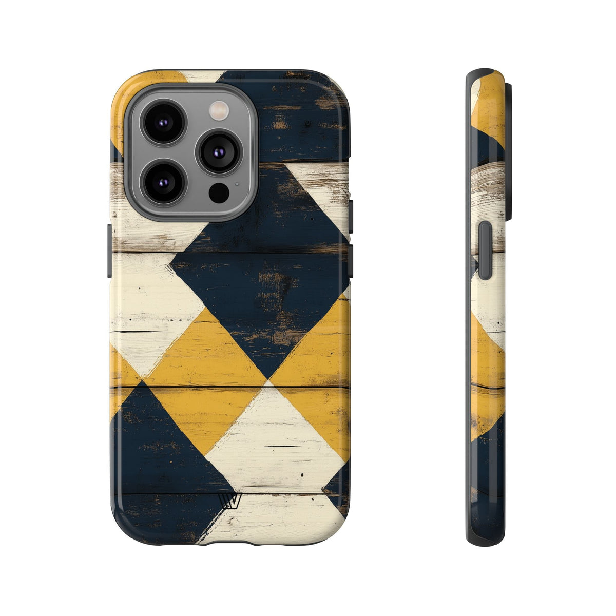 Tough Phone Case Dual-Layer Protection Farmhouse Wood
