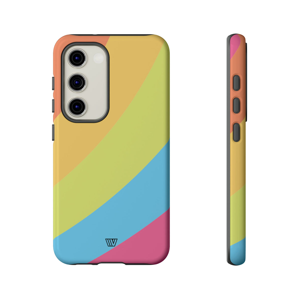 Neon Rainbow Tough Phone Case Dual-Layer Protective Shell
