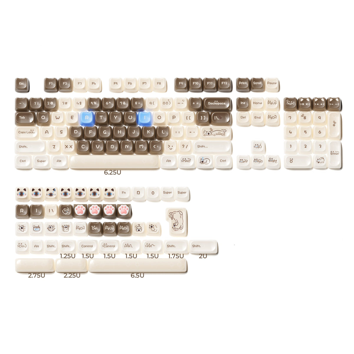 XVX House Cat MAO Profile 149-Key Keycap Set