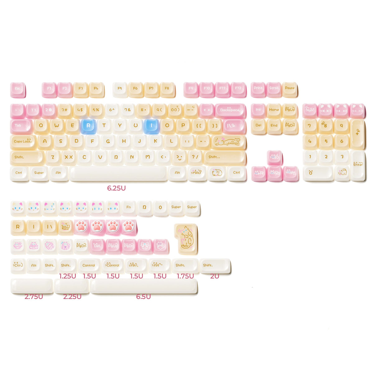 XVX House Cat MAO Profile 149-Key Keycap Set