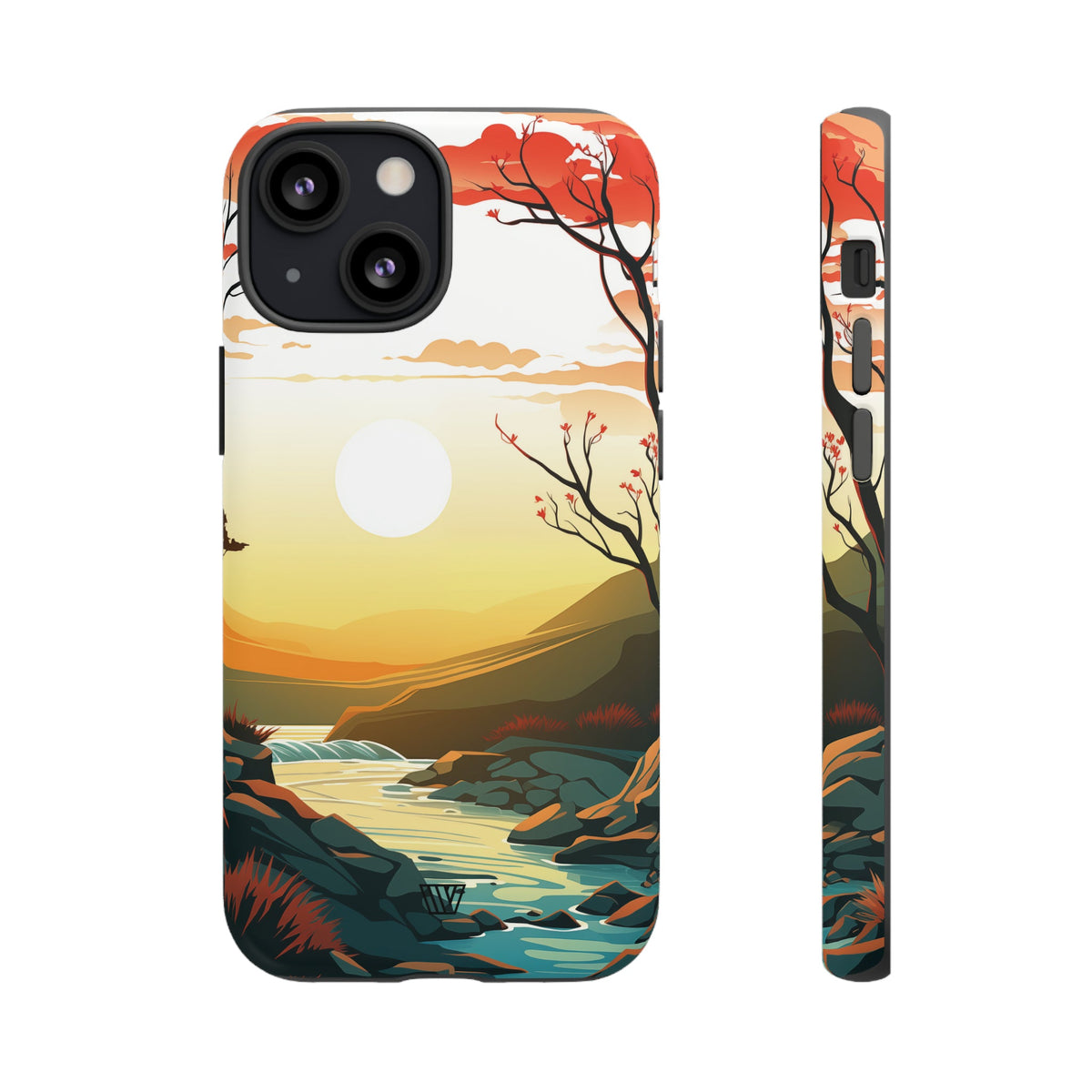 Tough Phone Case Dual-Layer Protection RIVER SUNSET