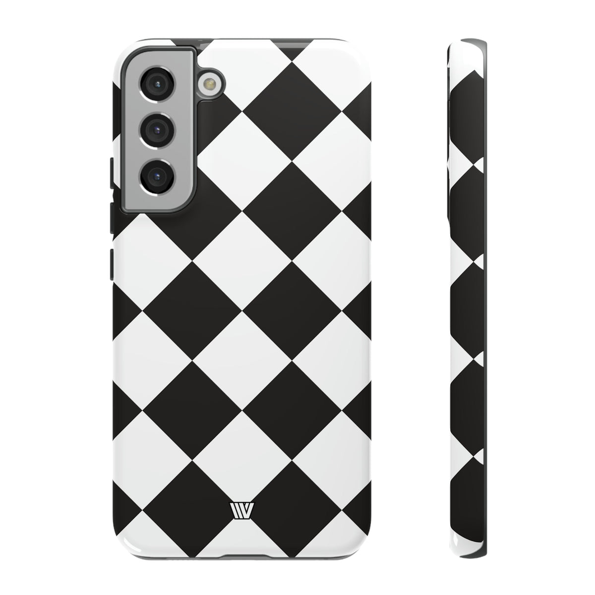 Black & White Diamond Tough Phone Case Dual-layer Protection