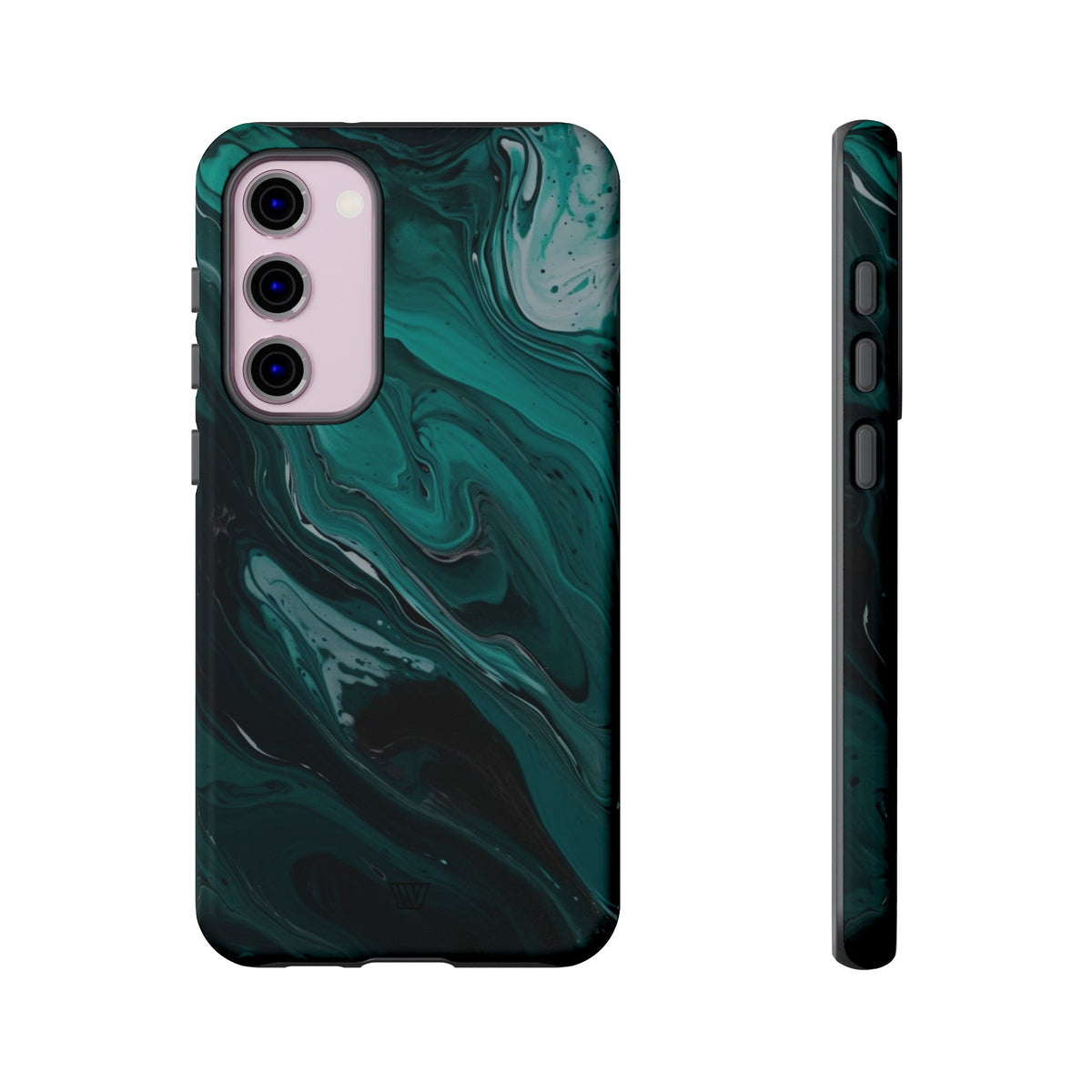 Teal Paint Swirl Tough Phone Case