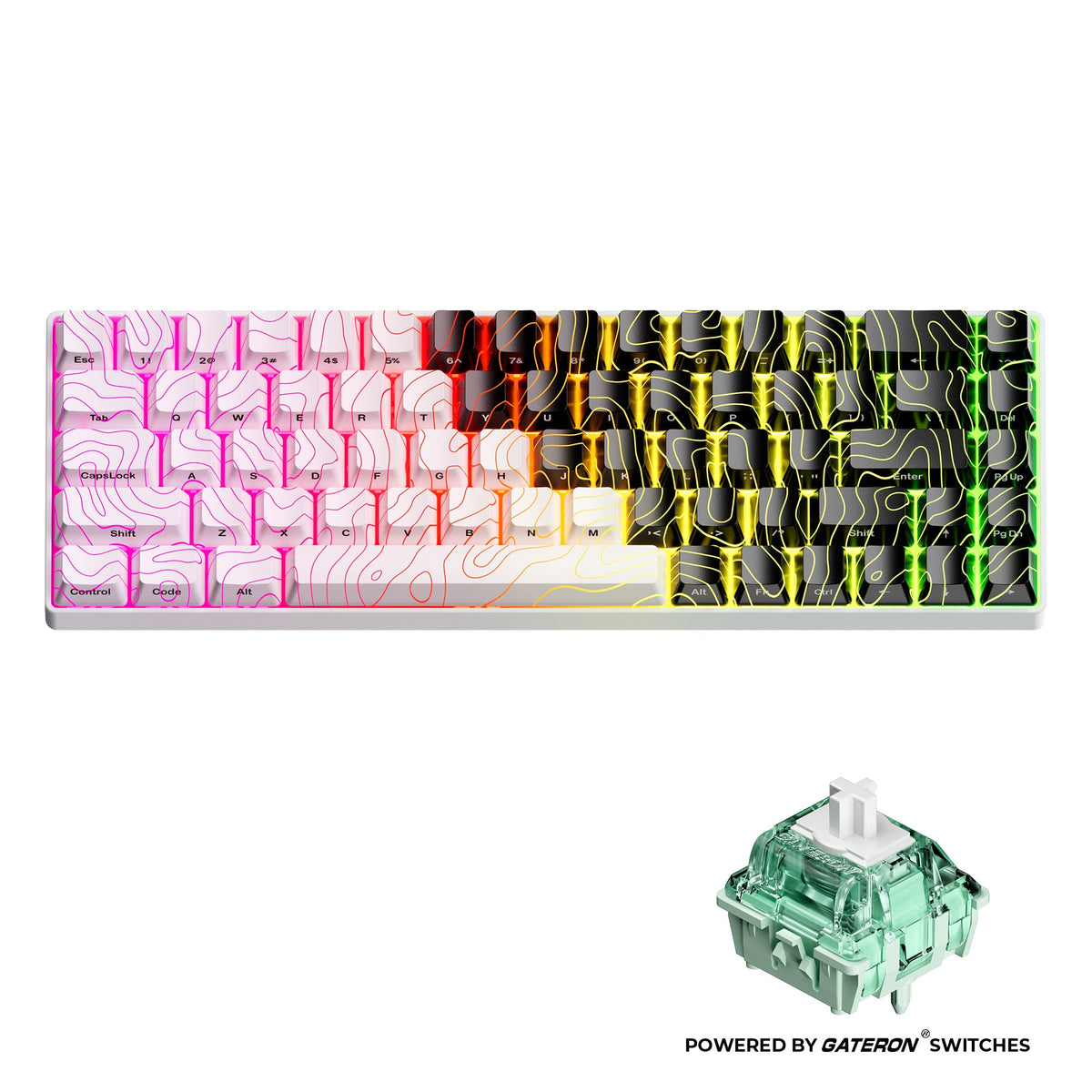 Rapid Trigger Hall Effect 68% Wired Magnetic Gaming Keyboard XVX HE68