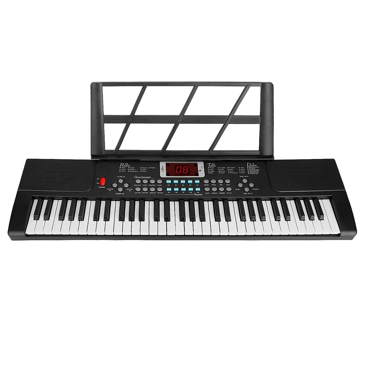 61 Keys Digital Electronic Keyboard with 16 Tones and 10 Rhythms