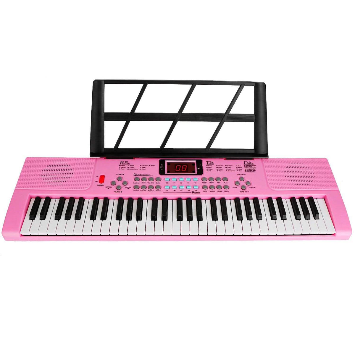 61 Keys Digital Electronic Keyboard with 16 Tones and 10 Rhythms