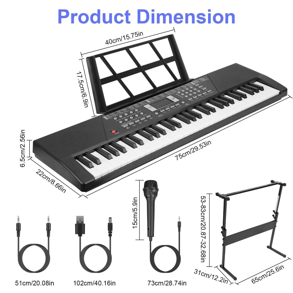 61 Keys Digital Music Keyboard Electronic Piano