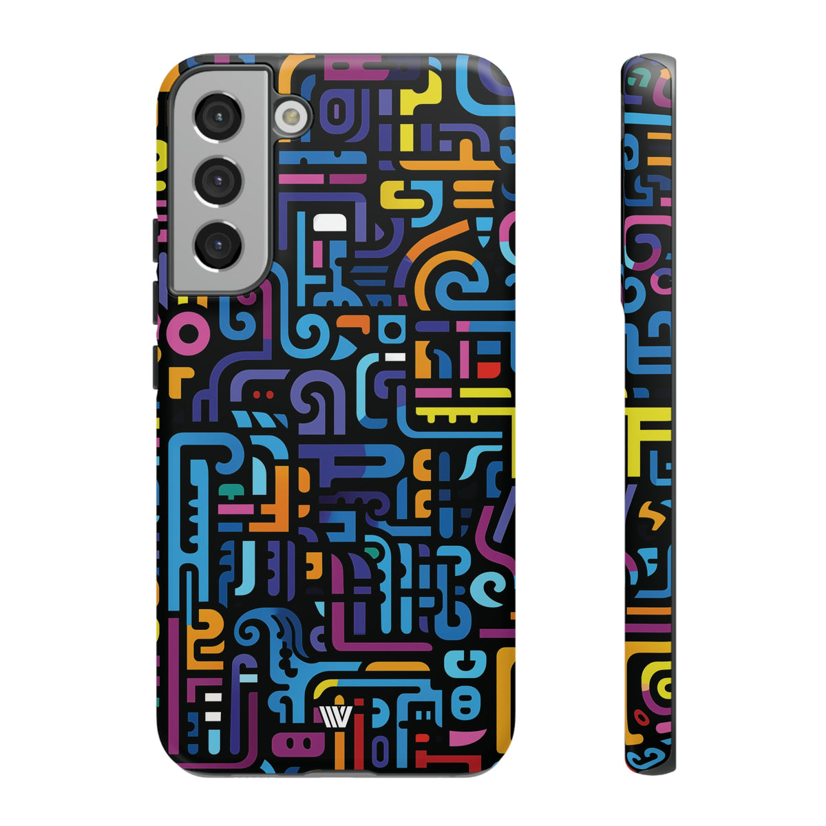 Tough Phone Case Dual-Layer Impact Resistant NEON GLYPHS