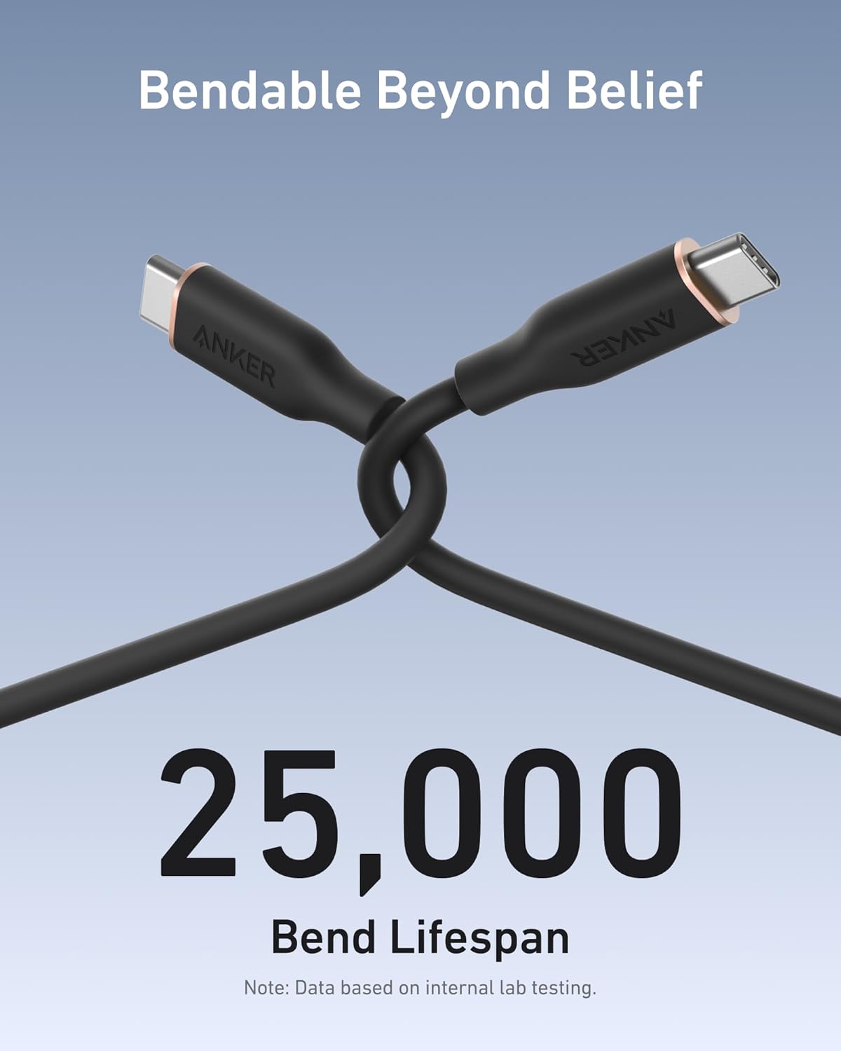 USB-C 100W Silicone USB-C to USB-C Cable Anker 643 Flow