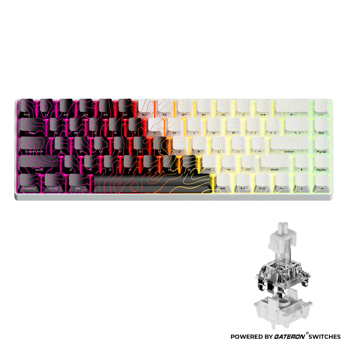 Rapid Trigger Hall Effect 68% Wired Magnetic Gaming Keyboard XVX HE68