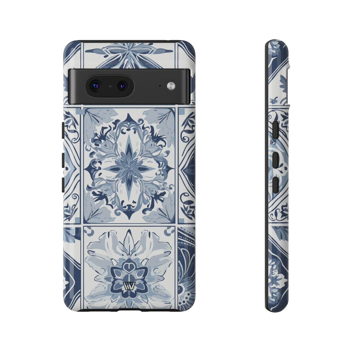 Blue White Tile Tough Impact-Resistant Phone Case