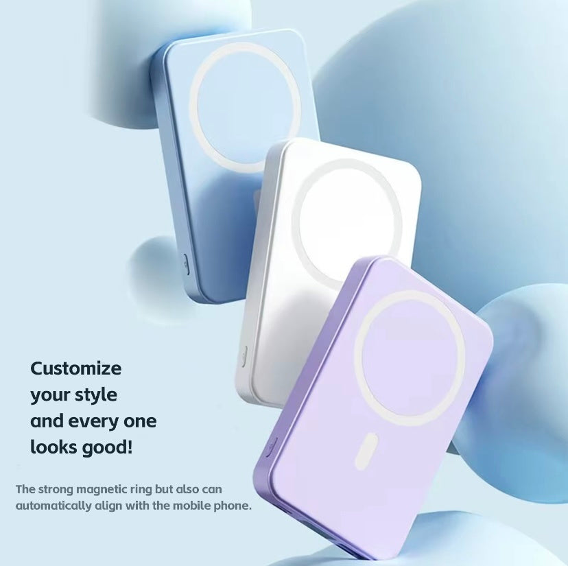 Power Bank Magnetic Portable Wireless FastCharger 10000mAh Type-C Cable LED Display 22.5W PD Fast Charging LightingMag-Safe Battery Pack For iPhone 15 14 13 12 Mini Pro Pro Max Devices Digital