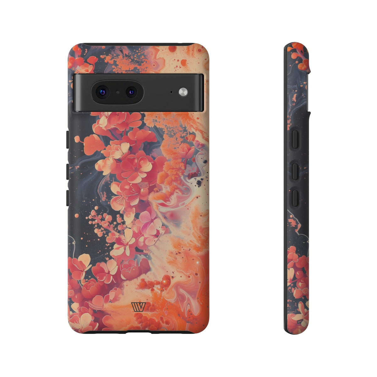 Tough Phone Case Dual-Layer Protection Phone Case WAVE OF FLOWERS