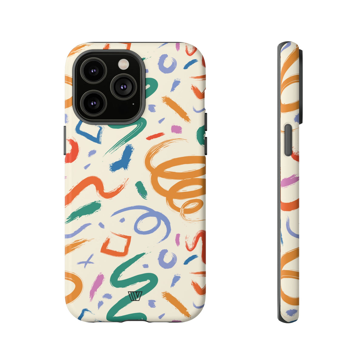 Doodle Brush Strokes Tough Phone Case
